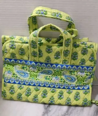 Vera Bradley Vanity Toiletries Citrus Elephant Lime & Blue Hanging Bag • $18