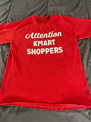 Attention KMART Shoppers RED Men's Size Medium T-Shirt Tee FAST SHIP! • $10