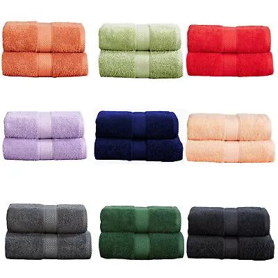 Guest Towels 100% Turkish Cotton 2 Pack Small Hand Towel Face Cloth 40 X 60cm   • £6.50