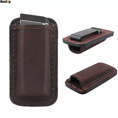 Tactical IWB OWB Genuine Leather Magazine Pouch For.380 Single Stack Pistol Mag • $12.34