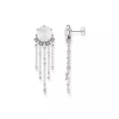 Genuine THOMAS SABO Earrings Milky Quartz With Winter Sun Rays Silver • $419.30