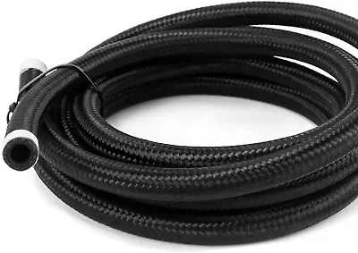 10ft 6AN Braided Fuel Line Hose 3/8'' Push-on Fuel Line Pressure Injection Hose • $14.99