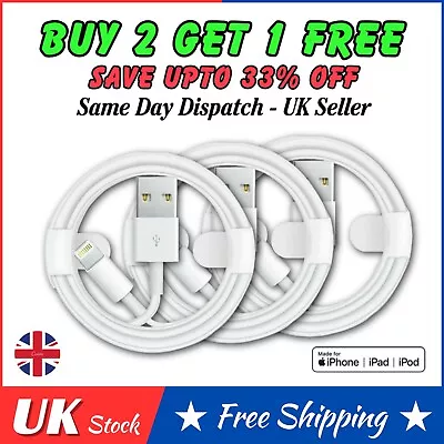 Fast Charger Sync USB Cable For Apple IPhone 5 6 7 8 X XS XR 11 12 13 Pro IPad • £3.45