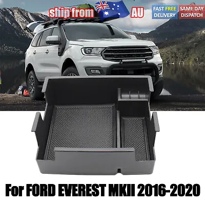 $21.99 • Buy For Ford Everest 2016-2020 Black Armrest Storage Box Glove Accessories Tray