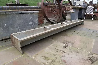 Large Galvanised Sheep Feed Trough Garden Display Flower  Herb Planter • £85