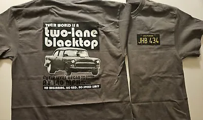 Two-Lane Blacktop Classic 1971 Movie Dark Gray T-SHIRT 100% Cotton 55 CHEV GTO • $30.95