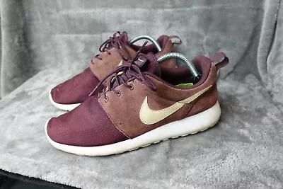 Men's NIKE 'Roshe Run' Runners Shoes Maroon White Grey  US Size 10 UK Size 9 • $33.74