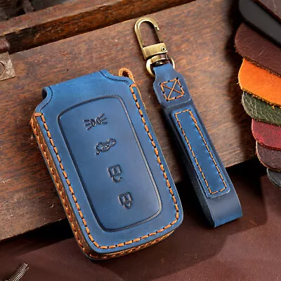 For Maserati Grega Grecale Levente President Fob Leather Key Bag Case Cover Blue • $39.59