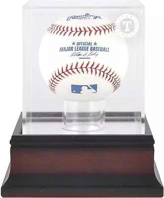 Texas Rangers Mahogany Baseball Logo Display Case Fanatics Authentic Certified • $49.99