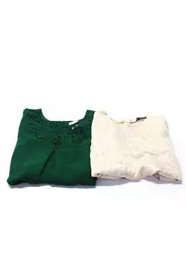 HD In Paris Zara Womens Tops Blouses Green Beige Size 2 M Lot 2 • $34.01