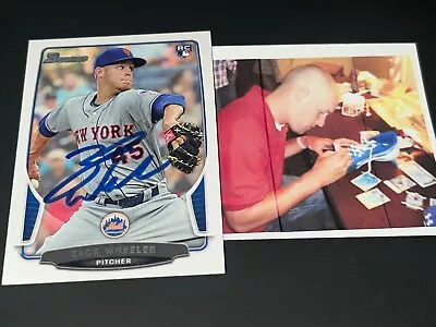 Zack Wheeler Phillies Mets Auto Signed 2013 Bowman Base Rookie Card - • $22.99