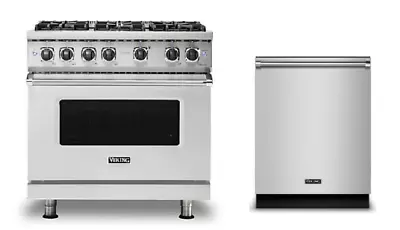 Viking Pro 36  Gas Range With 6 Burners & Free Dishwasher - VGR5366BSS • $7599