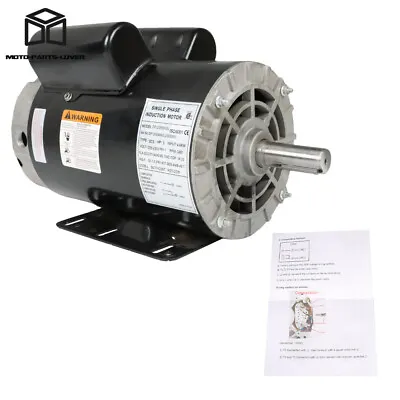 230V Compressor Duty Electric Motor 1 Phase 3450 RPM 56HZ Frame 7/8  Shaft 5HP • $210