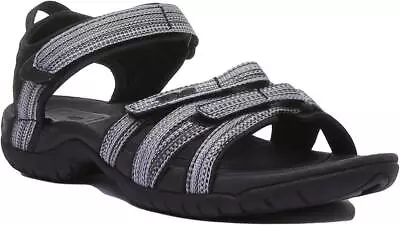 Teva Tirra Womens Nubuck Leather Sandal In Black Multi Size US 5 - 10 • $97.13