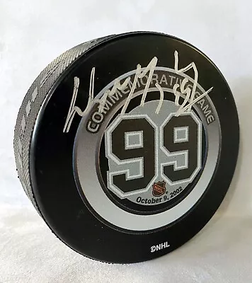 Wayne Gretzky Signed LA Kings Retirement Night Official Game Puck With JSA LOA • $1000