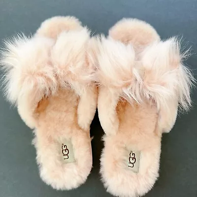 UGG UGG® Mirabelle Fur Bow Slippers Size 7 NEW • $89