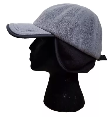 Vintage LL Bean Hat Men L/XL Black Gray Wind Pro Fleece Hat Ear Flaps Elmer Fudd • $27.99