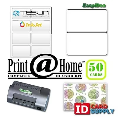£147.34 • Buy Complete Print @ Home Kit | Makes 50 PVC Like ID Cards | For InkJet Printers