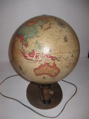 Vintage Readers Digest 1980 World Antique Spot Light Up Globe Lighted - Tested • $49.96