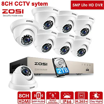 ZOSI 8CH CCTV Security Camera System 1080P HDMI DVR 1920TVL HD Home Outdoor 2TB • $24.99