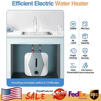 110V Electric Instant Hot Water Heater Under Sink Mini Small Water Tank 8L 1500W • $63.65