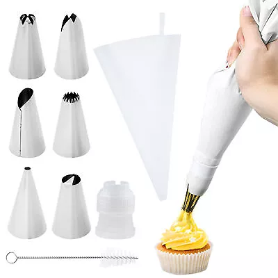 Piping Bag Baking Easy Clean Cake Decorating Kit Pastry Nozzle Professional • £6.02