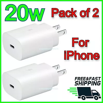 2 Pack Type C Fast Wall Charger For Apple IPhone 15 14 13 12 11 X XS XR Pro Max • $6.99