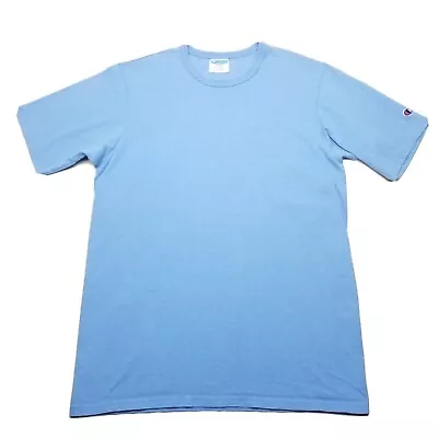 Vtg Champion Blue Bar Embroidered Logo T-Shirt Men's Large Blank Heavy Blend  • $33