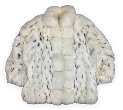 Vintage Genuine Spotted Fox Fur Coat Jacket Women’s Medium Giatas Brothers • $399.99