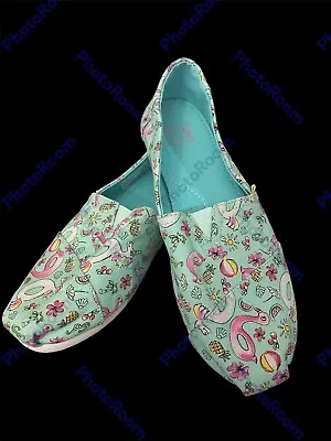 *Toms Alpargatas Women's Size 7 Blue Multicolor Slip On Shoes* • $16.99