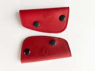 Key Cover Holder Genuine Leather Mercedes Benz Classic 1088900661  RED • $49.90