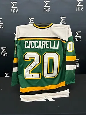 Minnesota North Stars Dino Ciccarelli Signed Custom Hockey Jersey Beckett COA • $25