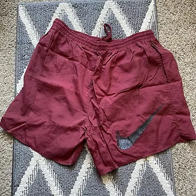 Vintage 90’s Nike Big Swoosh Logo White Tag Swim Trunks Shorts XL • $29.99