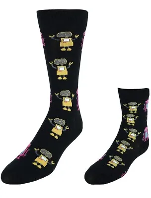 Daddy And Me Socks Set Father/Son Robot Socks Men Boys Novelty Crew Gift SM • $10.95