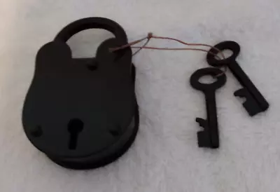 Medieval Jailer Lock With Keys Small Padloc Antique Look • $4.99