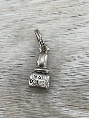 Nail Polish Makeup Artist Sterling Silver 3d Charm Pendant Gift Symbol Unique • $16.14