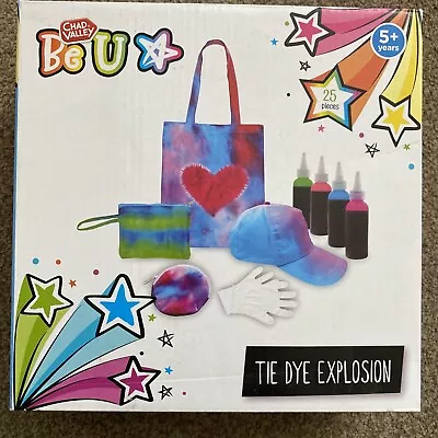 Chad Valley Be U Tie Dye Explosion Craft Kid Protective Gloves Rubber Bands NEW • £8.99