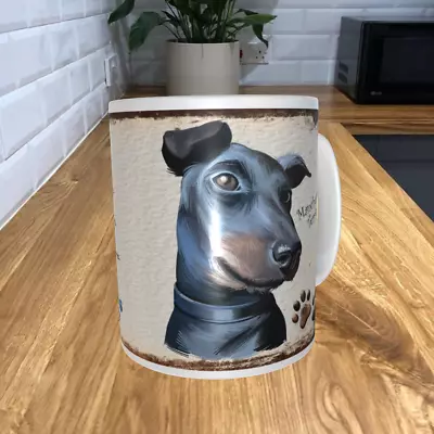 Manchester Terrier Dog 11oz Coffee Mug My Dog's Rules Theme 979DRMUG • £7.25