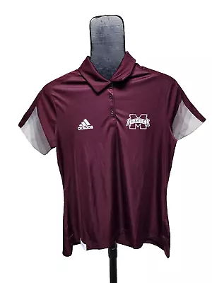 Adidas Primeblue Women's Size Large Mississippi State University Polo Shirt • $29.95