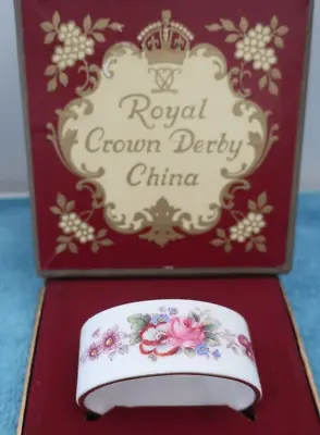 Vintage ROYAL CROWN DERBY England DERBY POSIES Porcelain NAPKIN HOLDER Box • $12.55