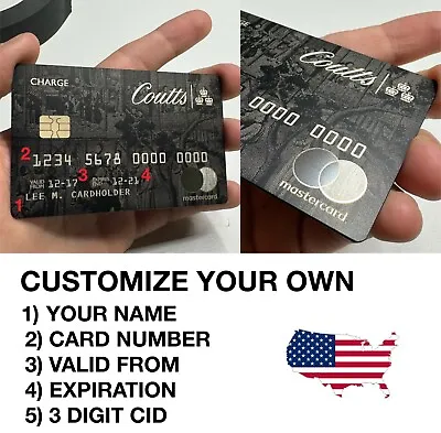 Coutts Silk CUSTOM Metal Charge Card Royal Novelty Mastercard  • $200