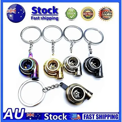 Turbo Key Ring Spinning Turbine Turbocharger Metal Chrome Turbine Key Chain • $9.79