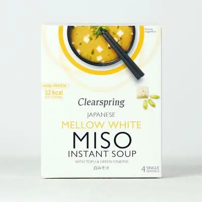 Clearspring Instant Miso Soup - Mellow White With Tofu 4 Single Servings • £7.31
