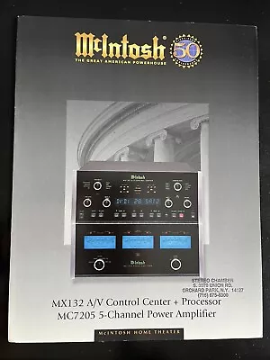 Mcintosh Mx132 Av Control Center Processor Mc7205 Amp Original Brochure Jo1245 • $14.99