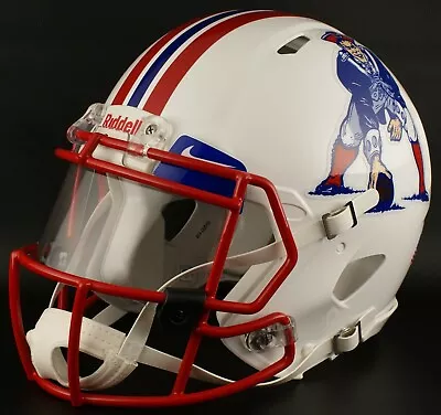 NEW ENGLAND PATRIOTS NFL Authentic GAMEDAY Football Helmet W/ NIKE Eye Shield • $359.99