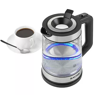 Salter Glass Jug Kettle Cordless 1.7L 2200W Illuminated LED Light Easy Fill • £29.99