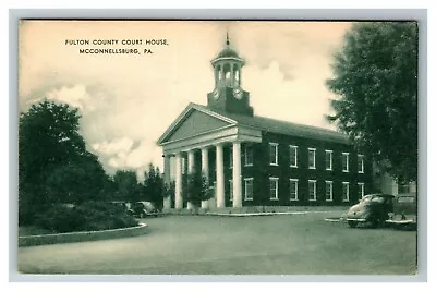 McConnellsburg PA Fulton County Courthouse Pennsylvania 1940 Old Postcard • $7.99