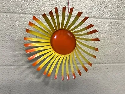 All Metal Yellow/orange Hanging Flower Use On Fence Or Garden Outdoor Yard Art  • $5