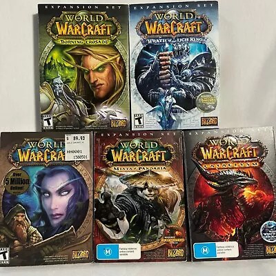 World Of Warcraft + 4 Expansion Sets Vintage Collectors Boxes Complete Used • $69.99