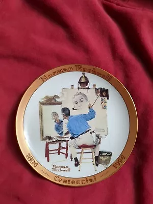 1994 Norman Rockwell Centennial  Triple Self Portrait” Plate #14224C • $7